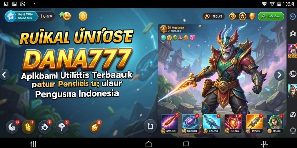 Tampilan antarmuka sederhana dan fungsional DANA777.