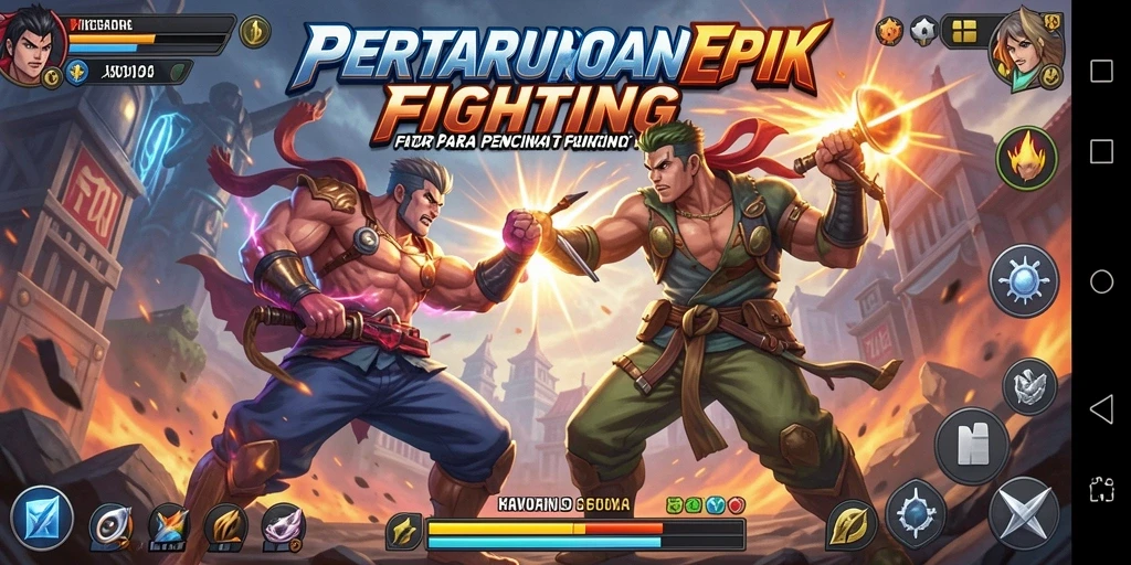 Screenshot gameplay FO8 yang menampilkan pertarungan seru dan dinamis.