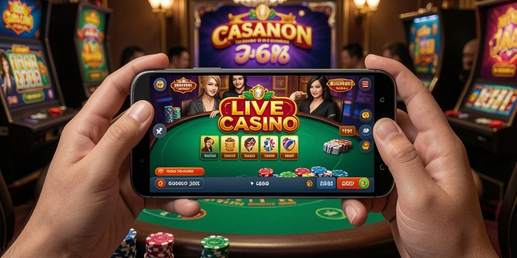 Screenshot G668 menampilkan dealer profesional dalam permainan Live Casino.