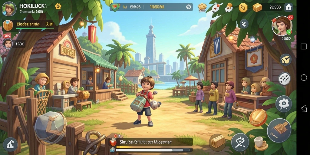 Tampilan gameplay HOKILUCK yang menarik dan penuh warna.