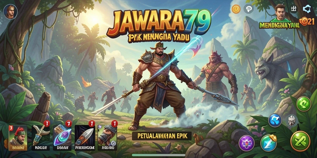 Tampilan gameplay petualangan JAWARA79 yang menarik dan mendebarkan.