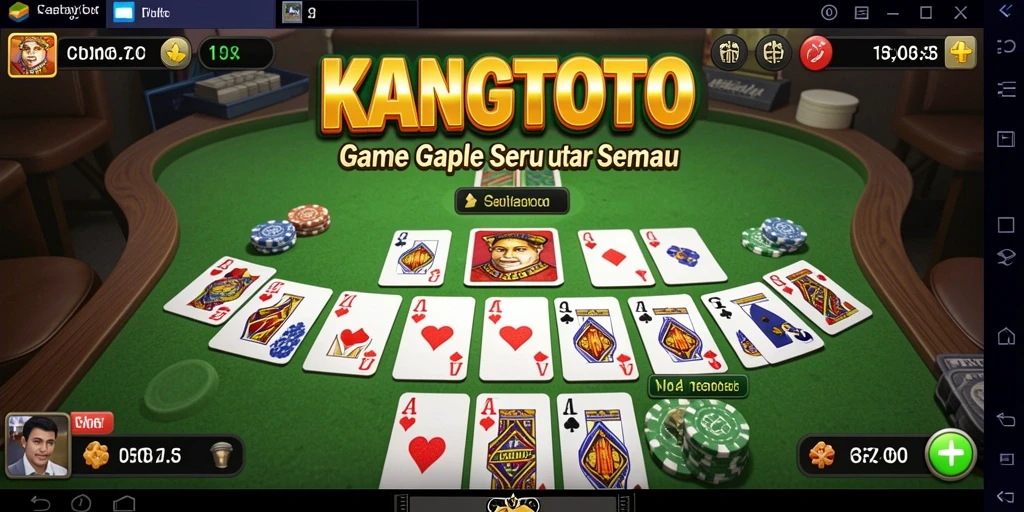 Tampilan gameplay Gaple yang seru dalam KANGTOTO.