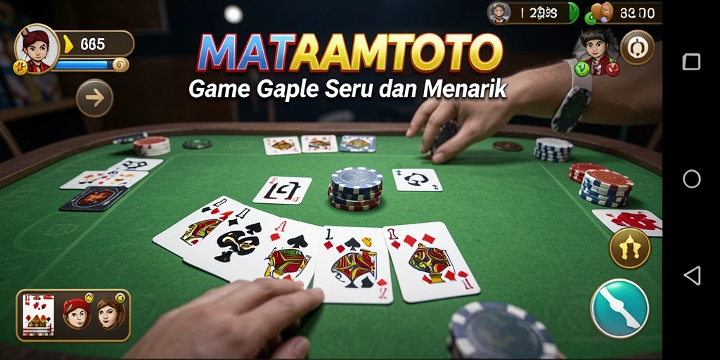 Gameplay seru dalam permainan Gaple MATARAMTOTO yang menarik.