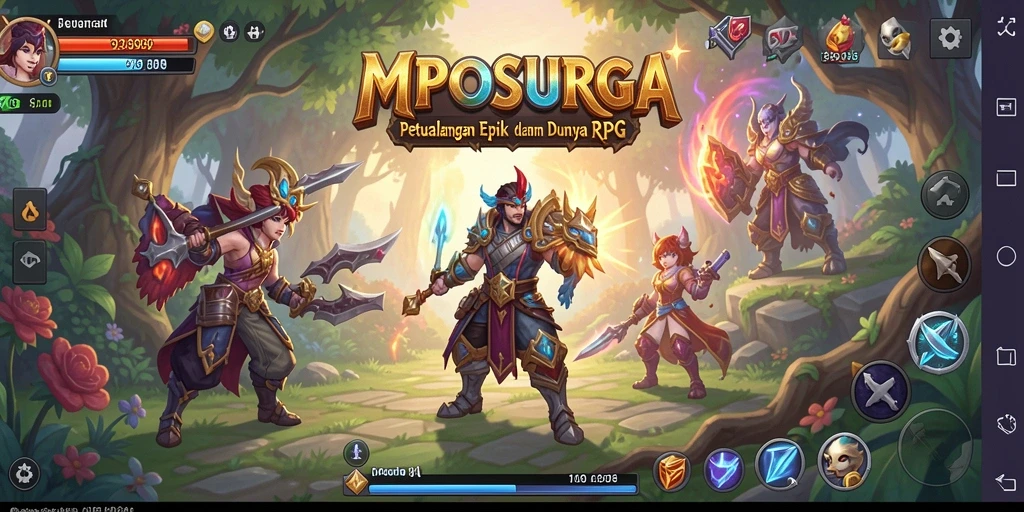 Tampilan gameplay MPOSURGA yang menarik dan penuh aksi RPG.