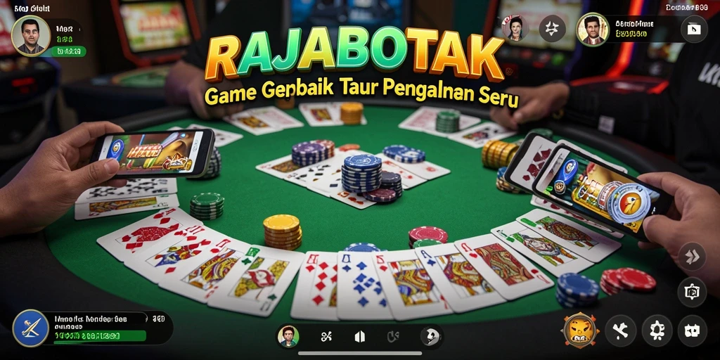 Screenshot gameplay menarik dari RAJABOTAK yang menggambarkan keseruan bermain Gaple.
