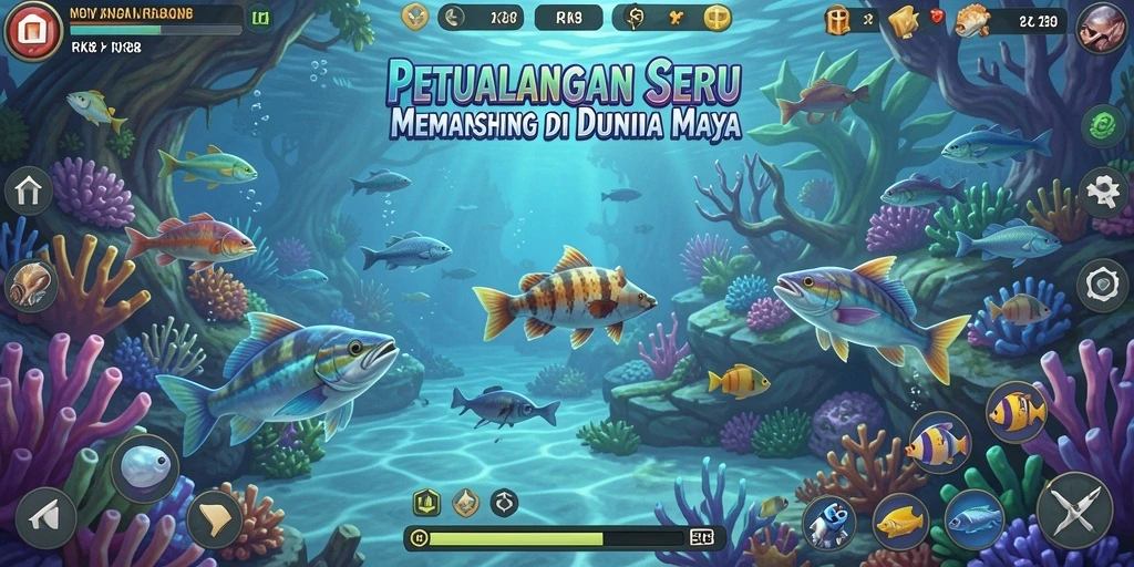Tampilan gameplay memancing yang menarik di RK88.